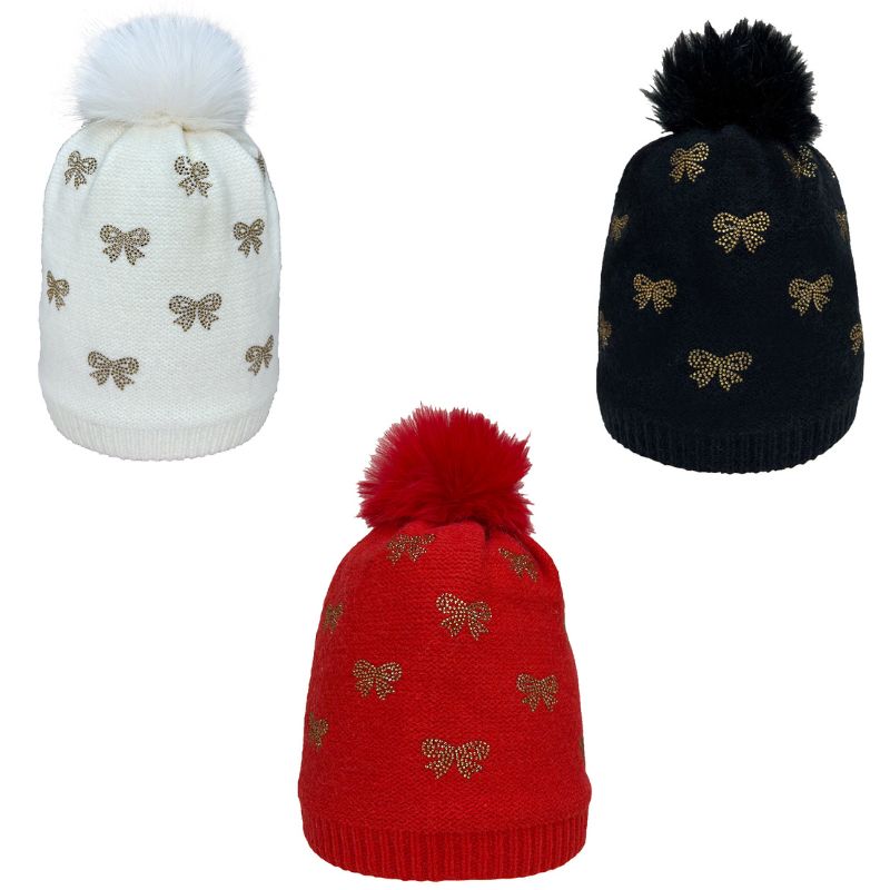 Bella Bow Bling Beanie